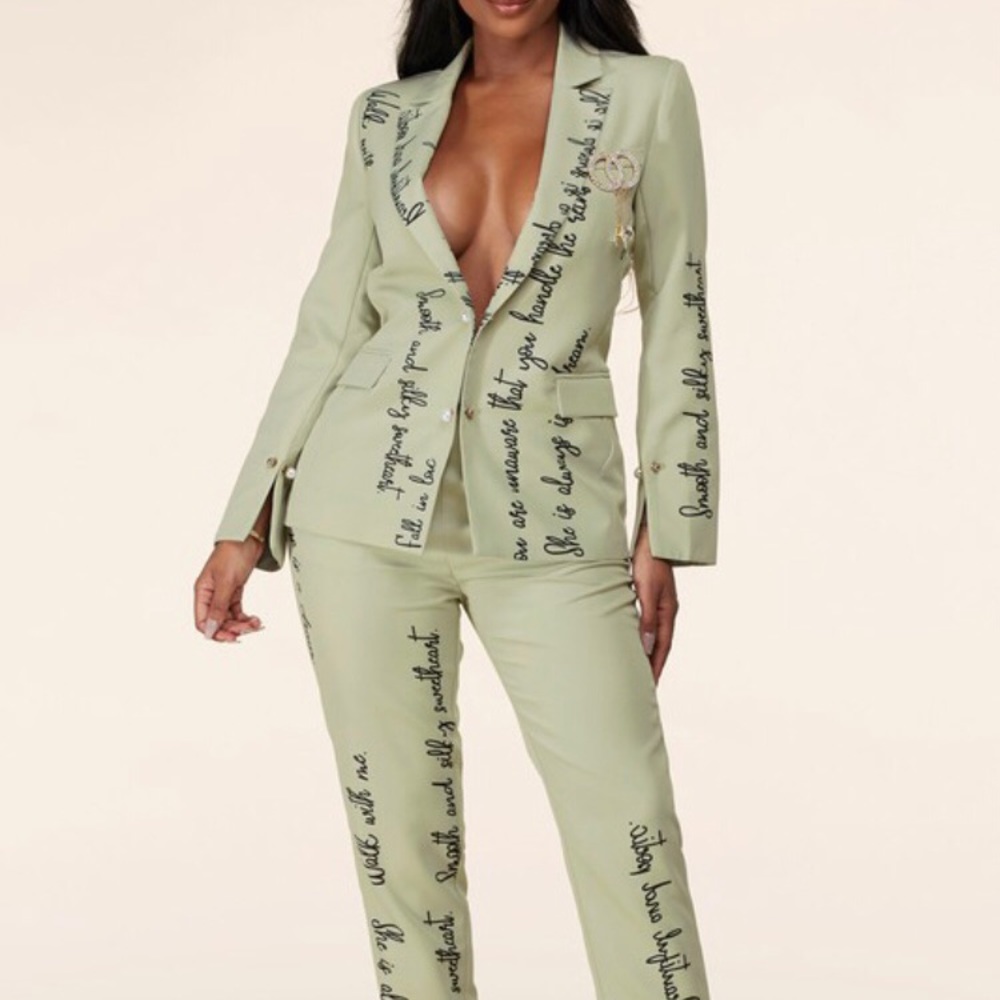 Beautiful Sage Suit
